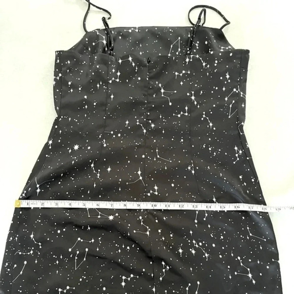 Garage/ Black star light galaxy/ Witchy/ Spaghetti strap/ Mini skirt/ Size US S - Picture 11 of 13